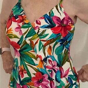 Caribbean Joe Multicolor Floral Swimsuit